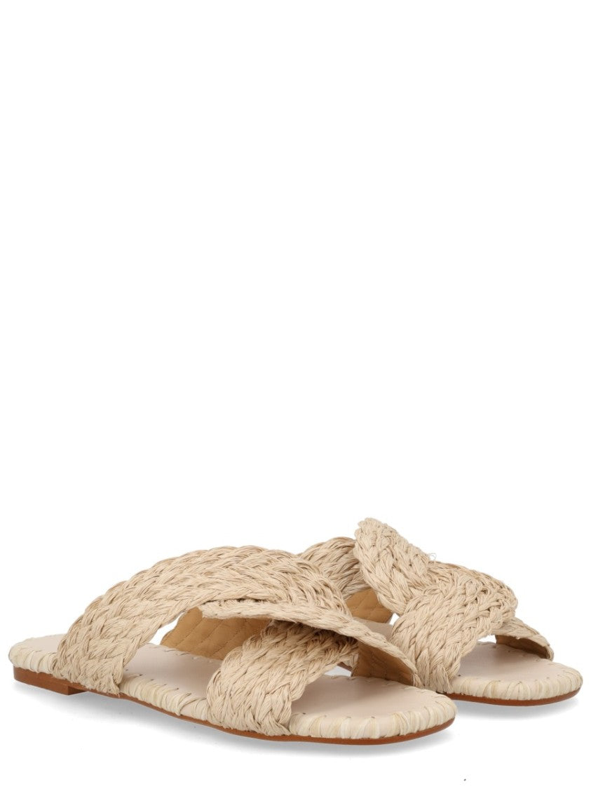 Castaner Neutrals Padme Braided Straps Raffia Sandals