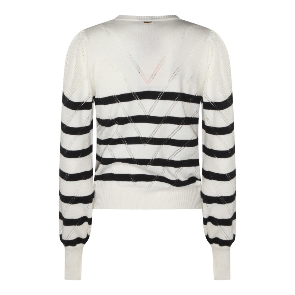 Twin-Set Lightweight Knit Sweater With Chevron Stripes