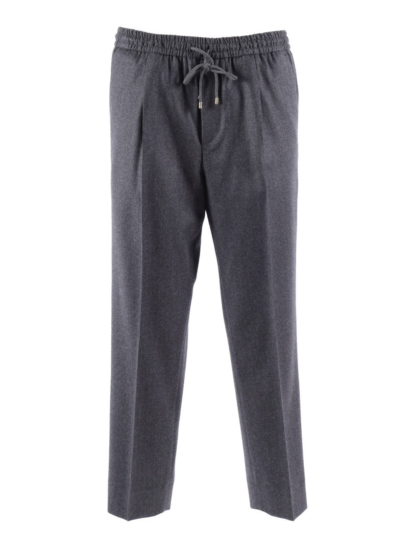 Briglia Dark Grey Trousers With Tapered Leg