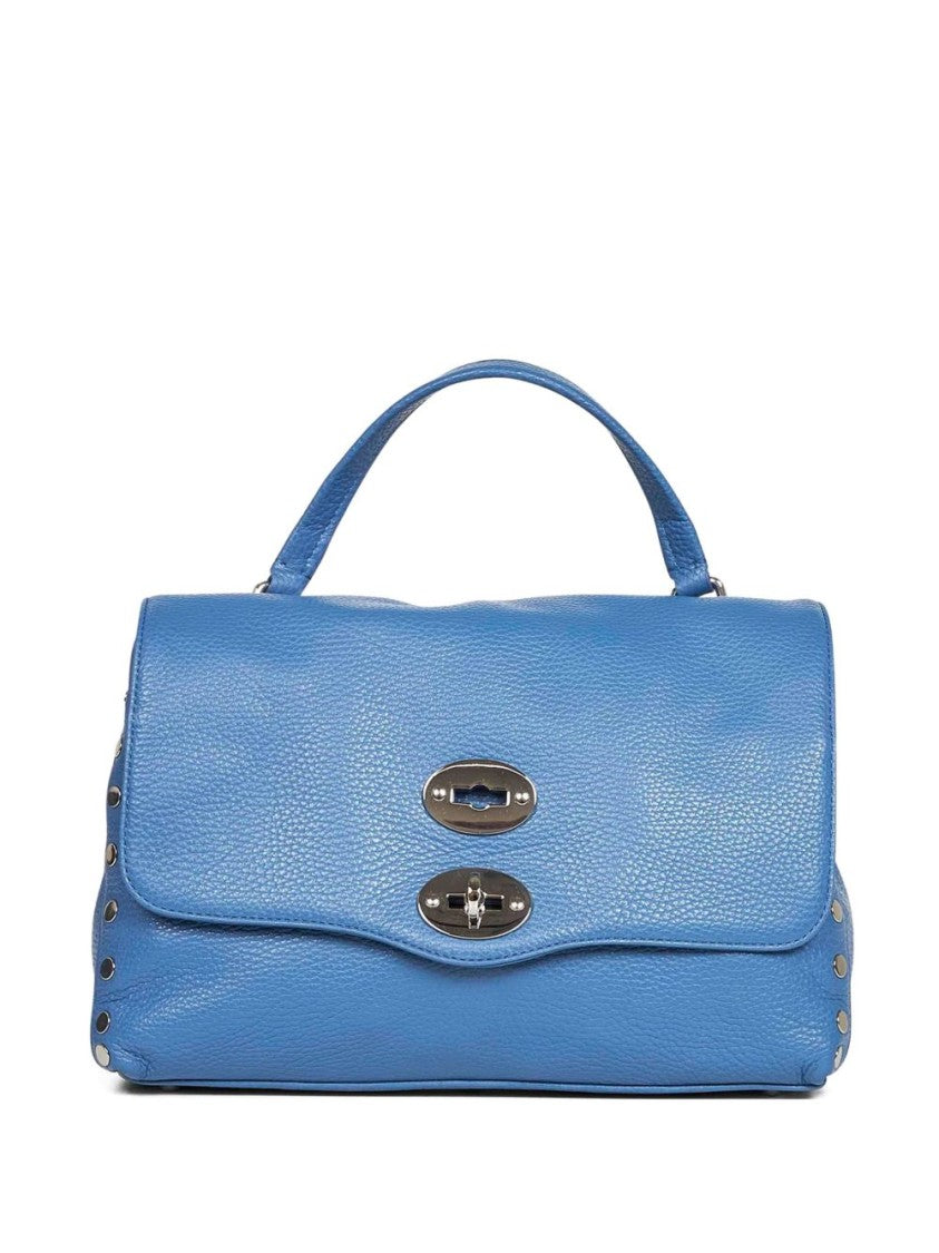 Zanellato Navy Blue Pebbled Texture Shoulder Bag
