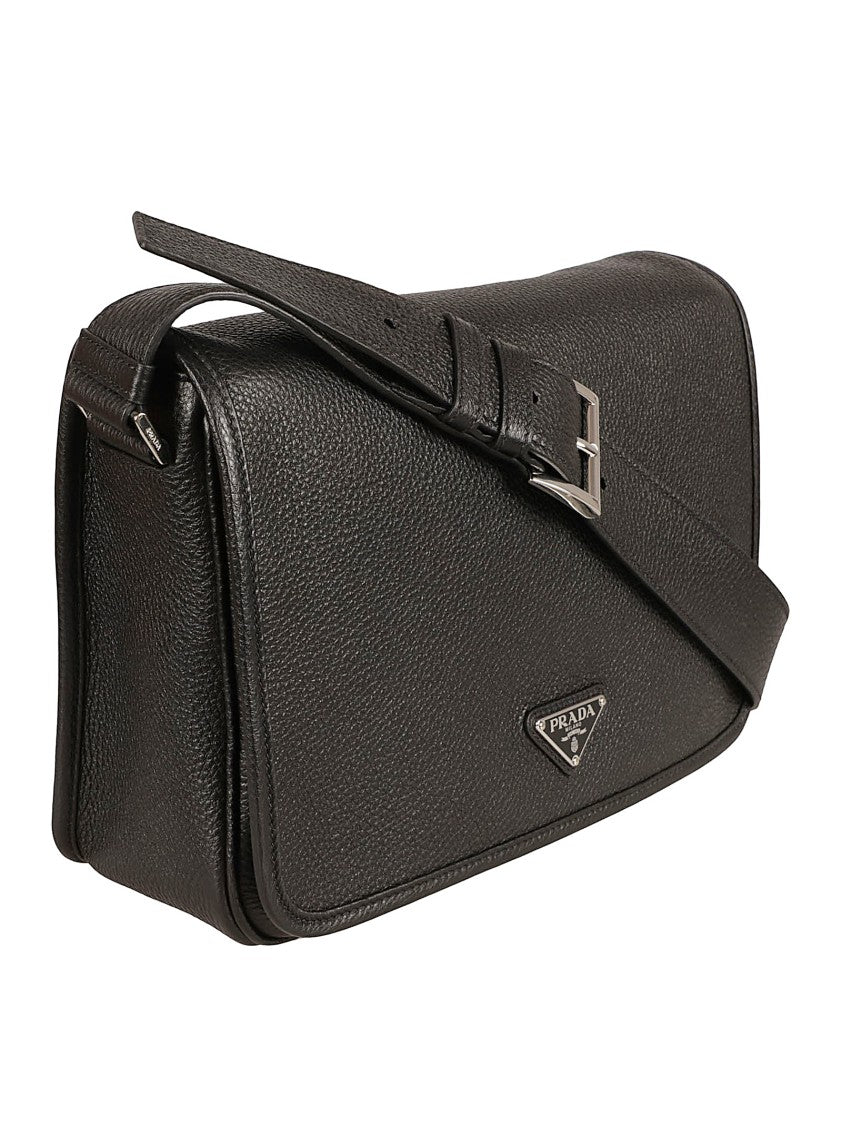 Prada Rectangular Textured Calf Leather Bag