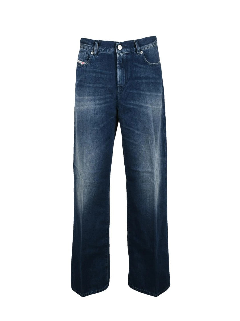 Diesel Blue Wide-Leg Denim Jeans