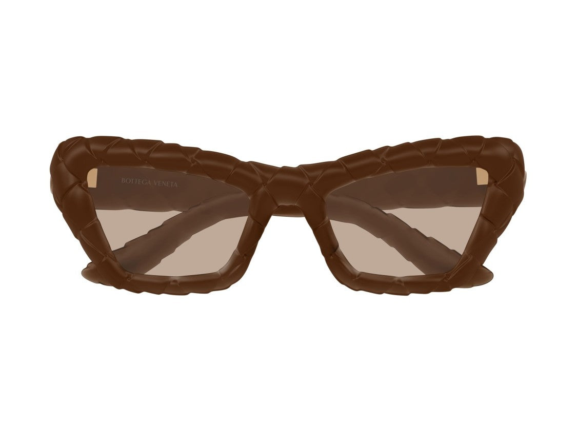 Bottega Veneta Bv1438s Woven Oversized Cat-Eye Sunglasses