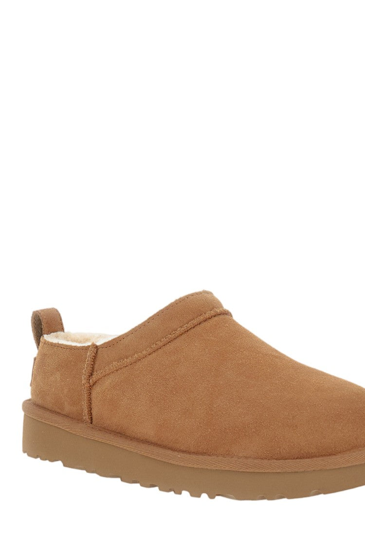Ugg Water-Repellent Suede Slip-On Shoes With Sheepskin Lining