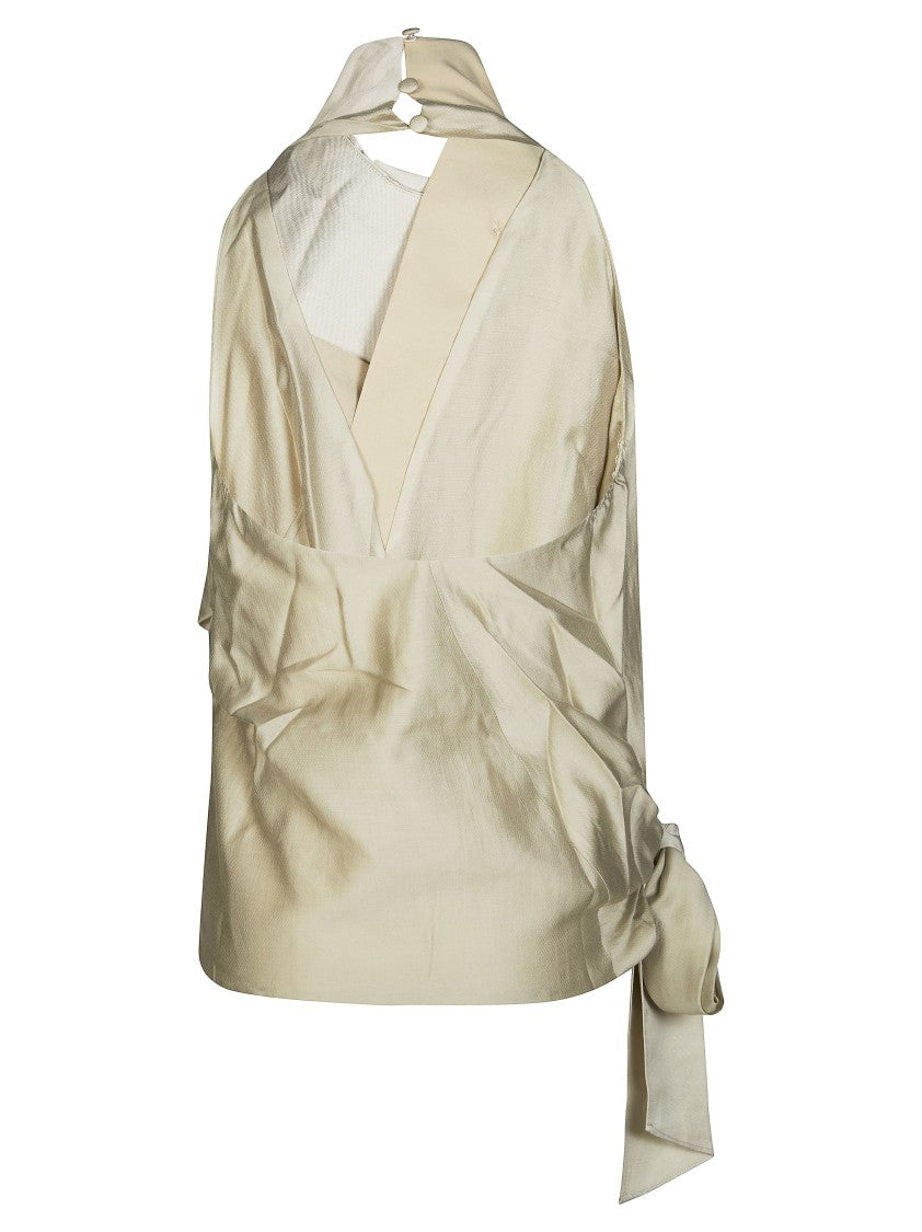 Entire Studios Draped Asymmetrical Neckline Fluid Top