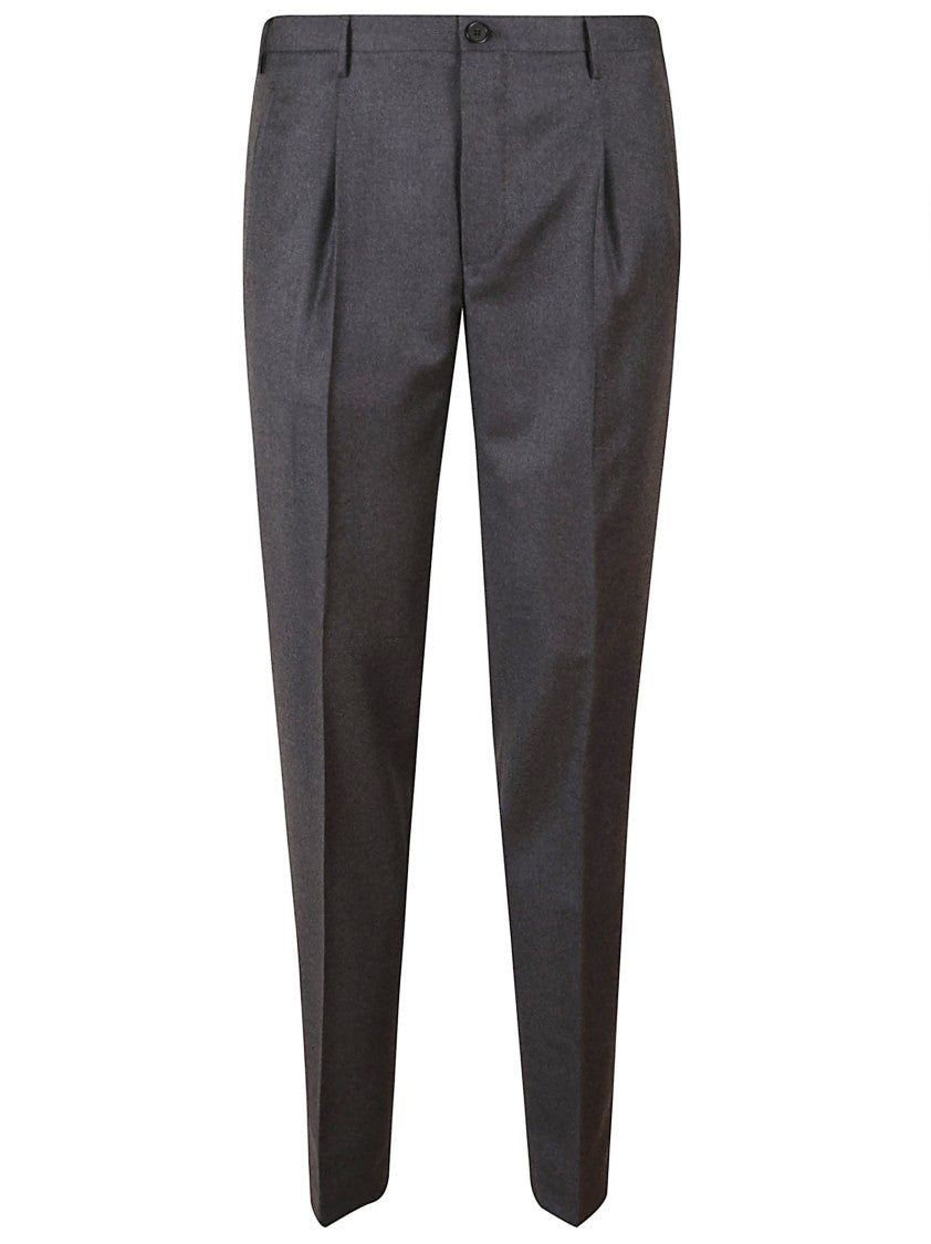 Incotex Tailored Straight-Leg Trousers With Subtle Pleats