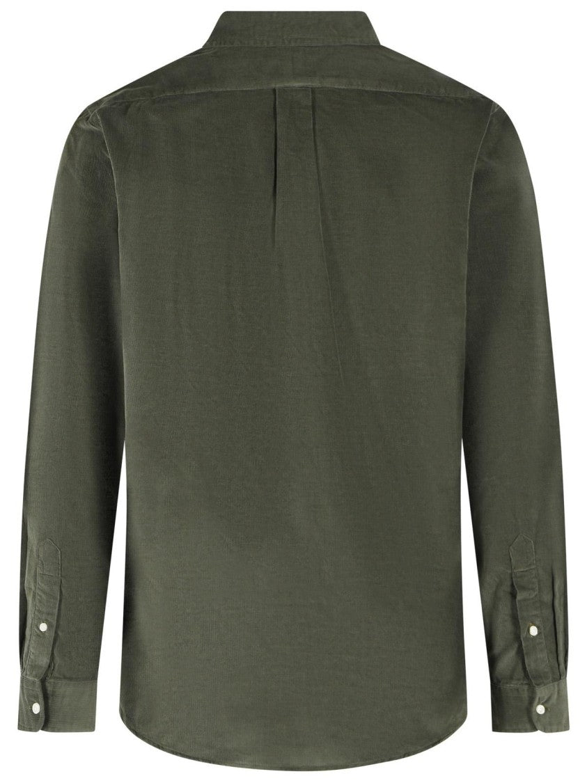 Polo Ralph Lauren Green Corduroy Button-Down Cotton Shirt