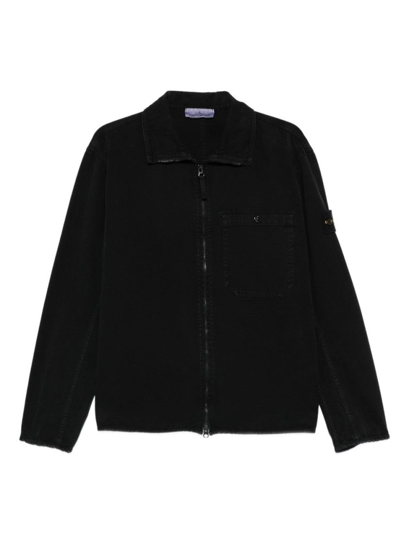 Stone Island Comfort Fit Black Casual Shirt