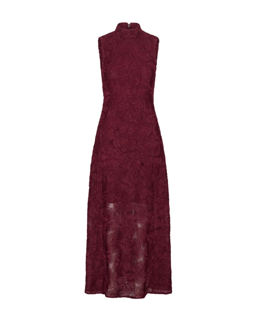 Rotate Burgundy Floral Long Dress