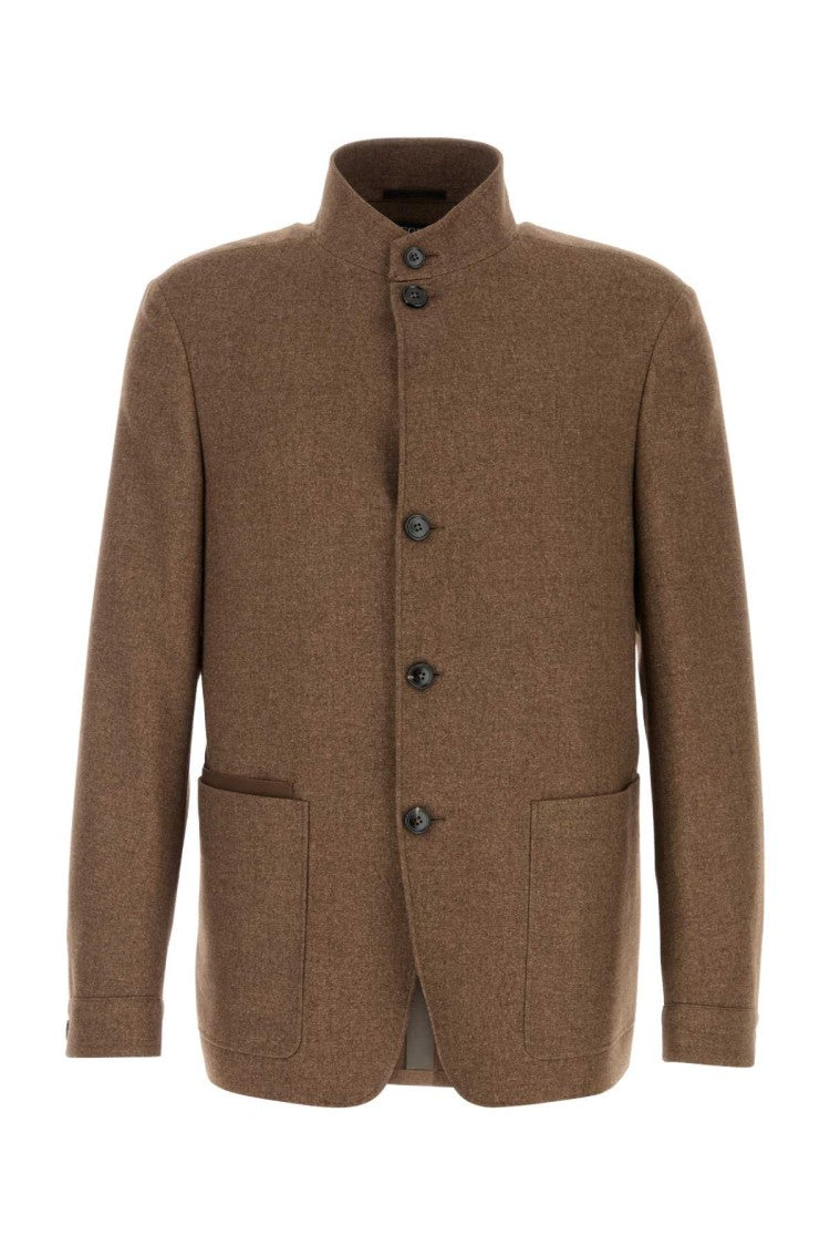 Zegna Chocolate Wool Blend Blazer