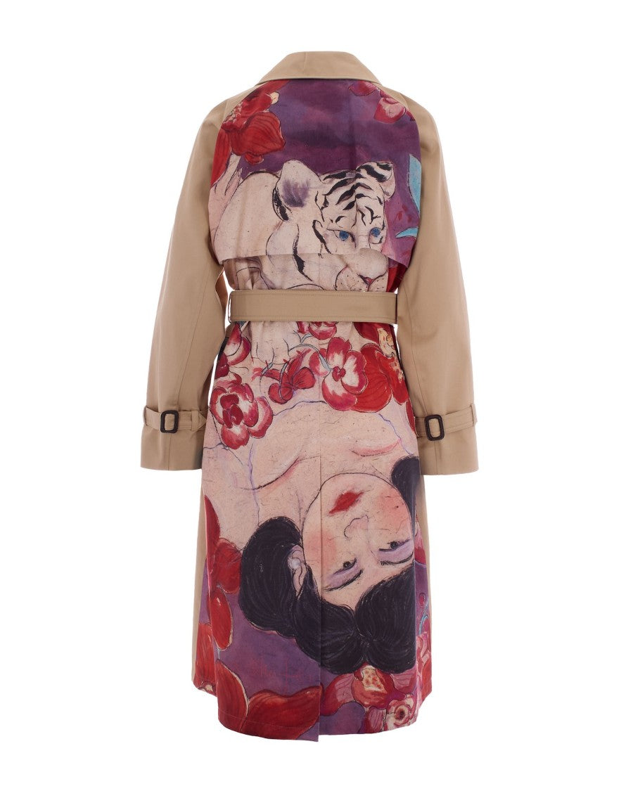 Max Mara Printed Gabardine Trench Coat