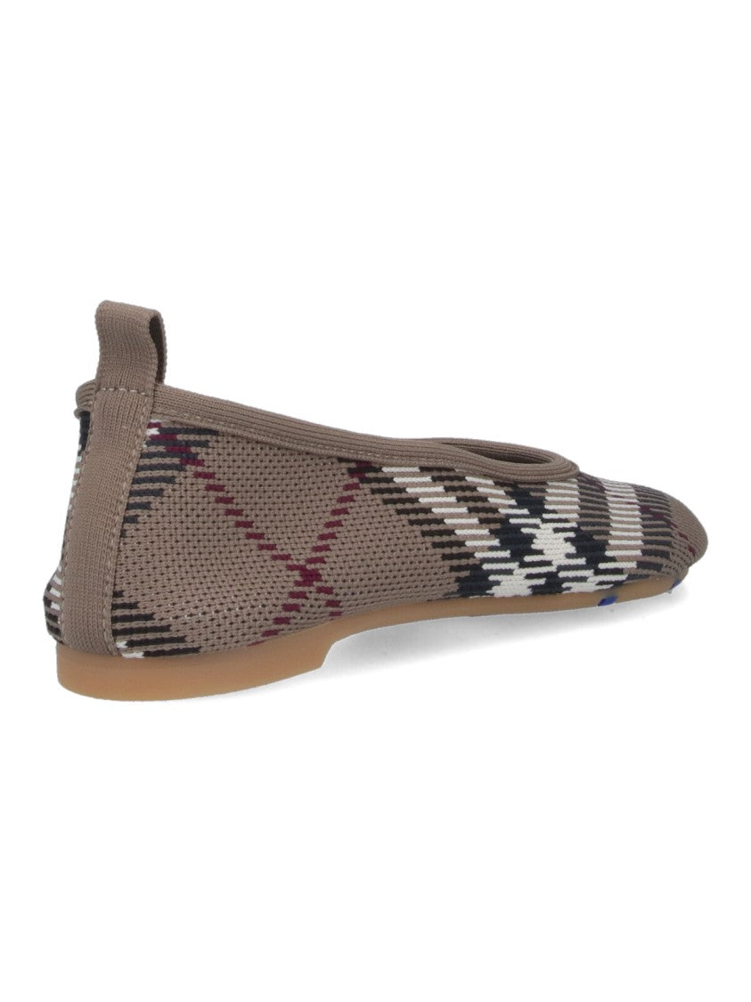 Burberry "Baby Check" Ballet Flats – Brown