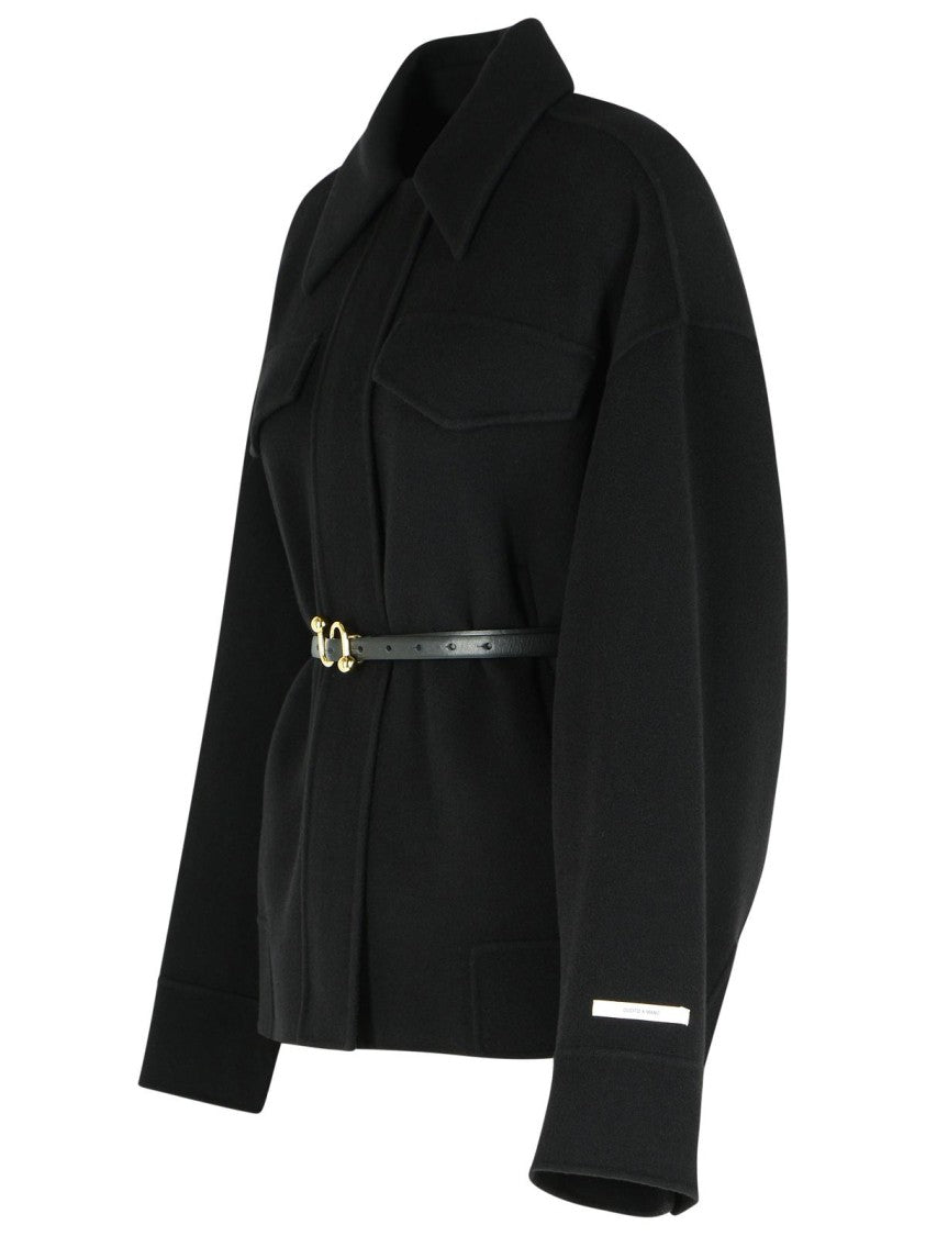 Sportmax Cantore' Black Virgin Wool Jacket
