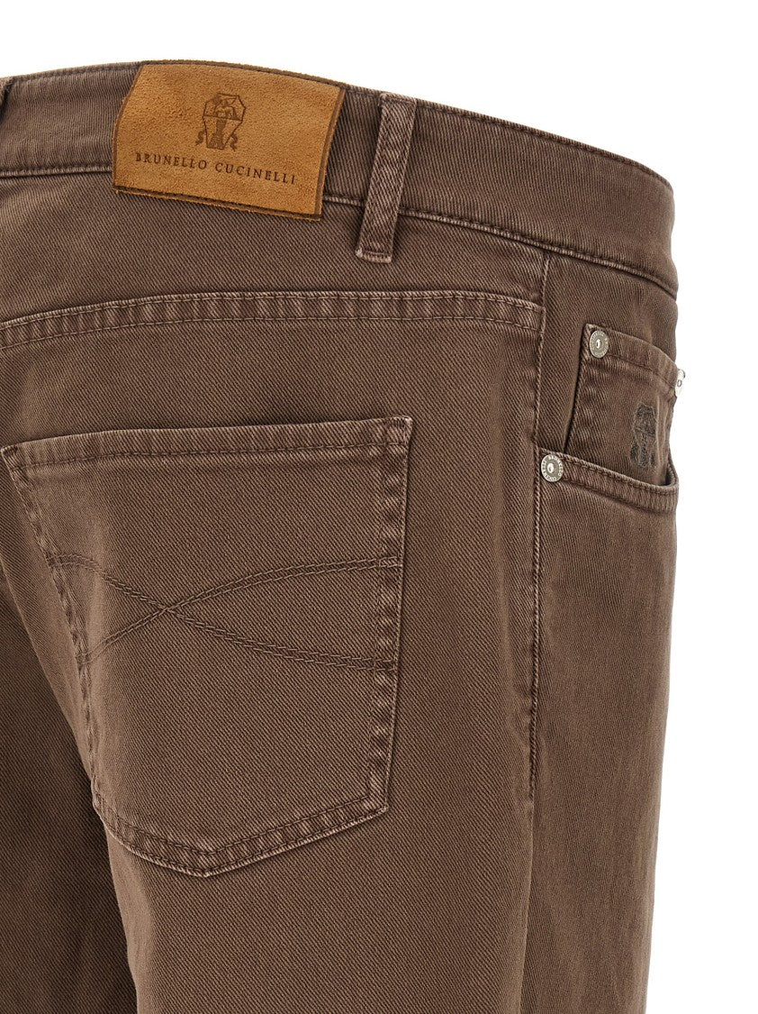Brunello Cucinelli Garment-Dyed Straight Leg Jeans