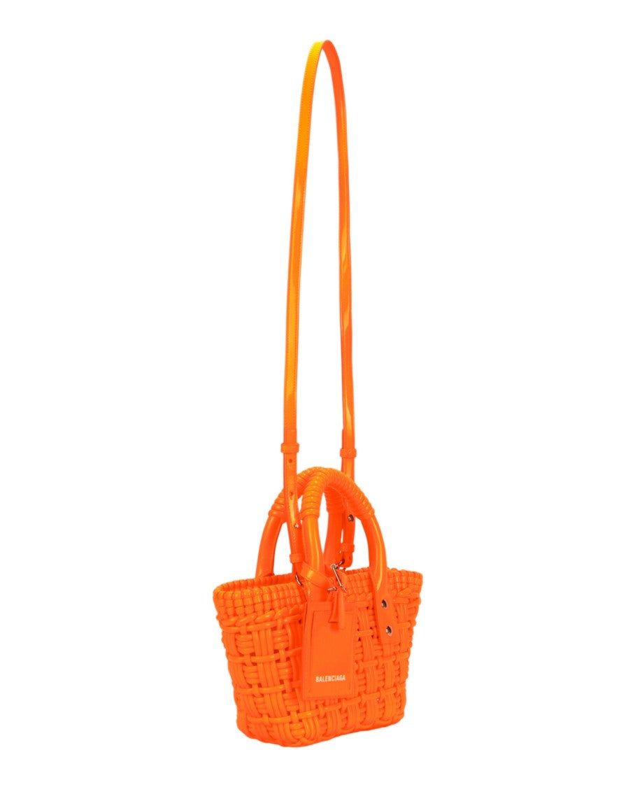 Balenciaga Basketweave Top Handle Bag With Adjustable Shoulder Strap