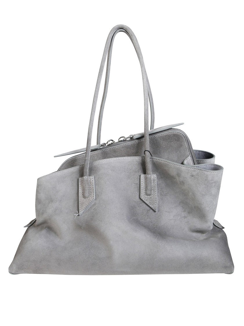 The Attico La Passeggiata Medium Suede Shoulder Bag