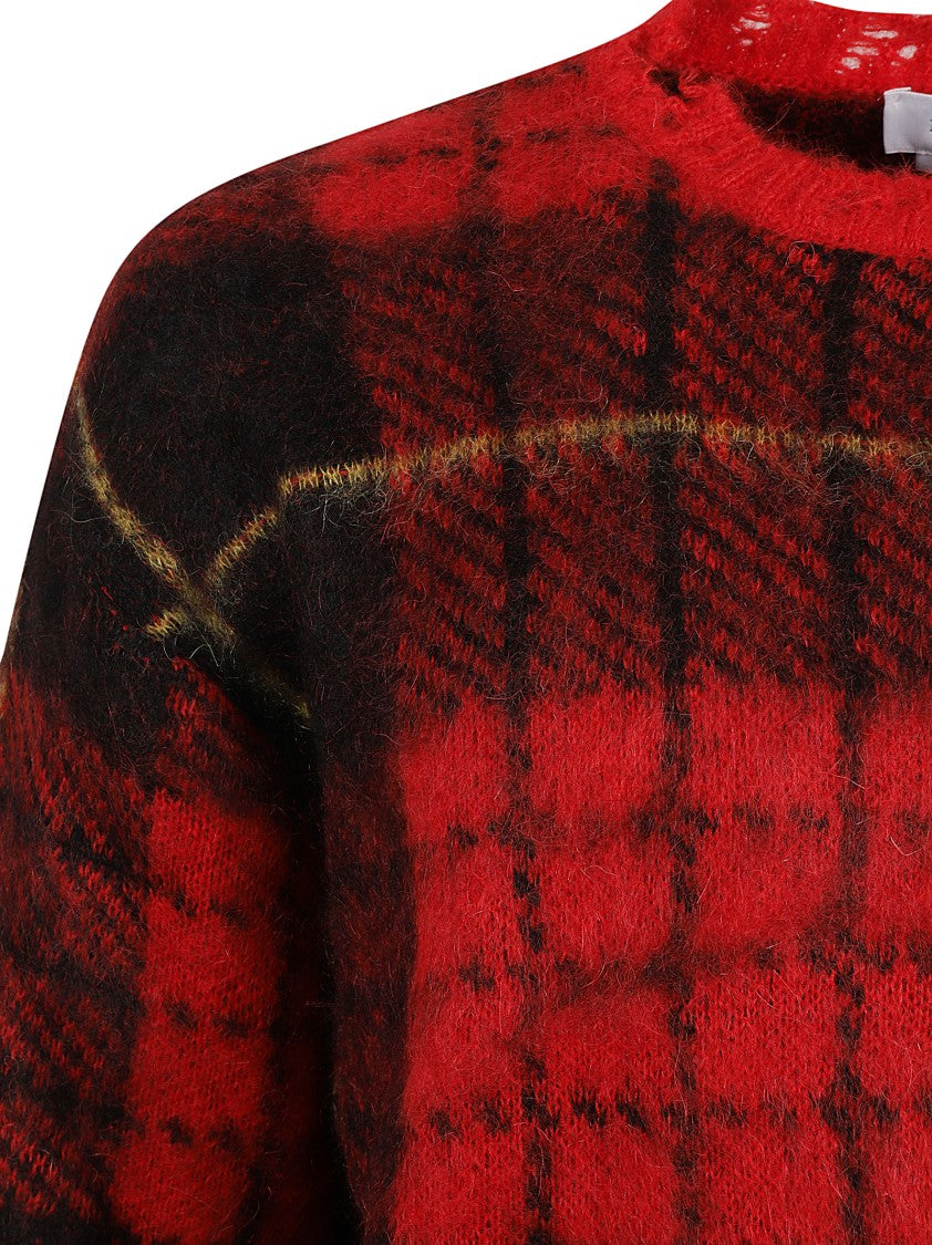 Alexander Mcqueen Bold Plaid Cotton Sweater