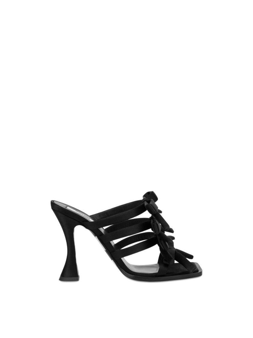 Moschino Sculpted Heel Sandals With Bow Detail
