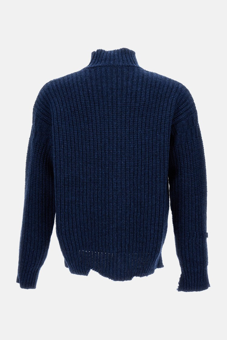 Marni High-Necked Cable-Knit Wool Jumper With Logo Detail