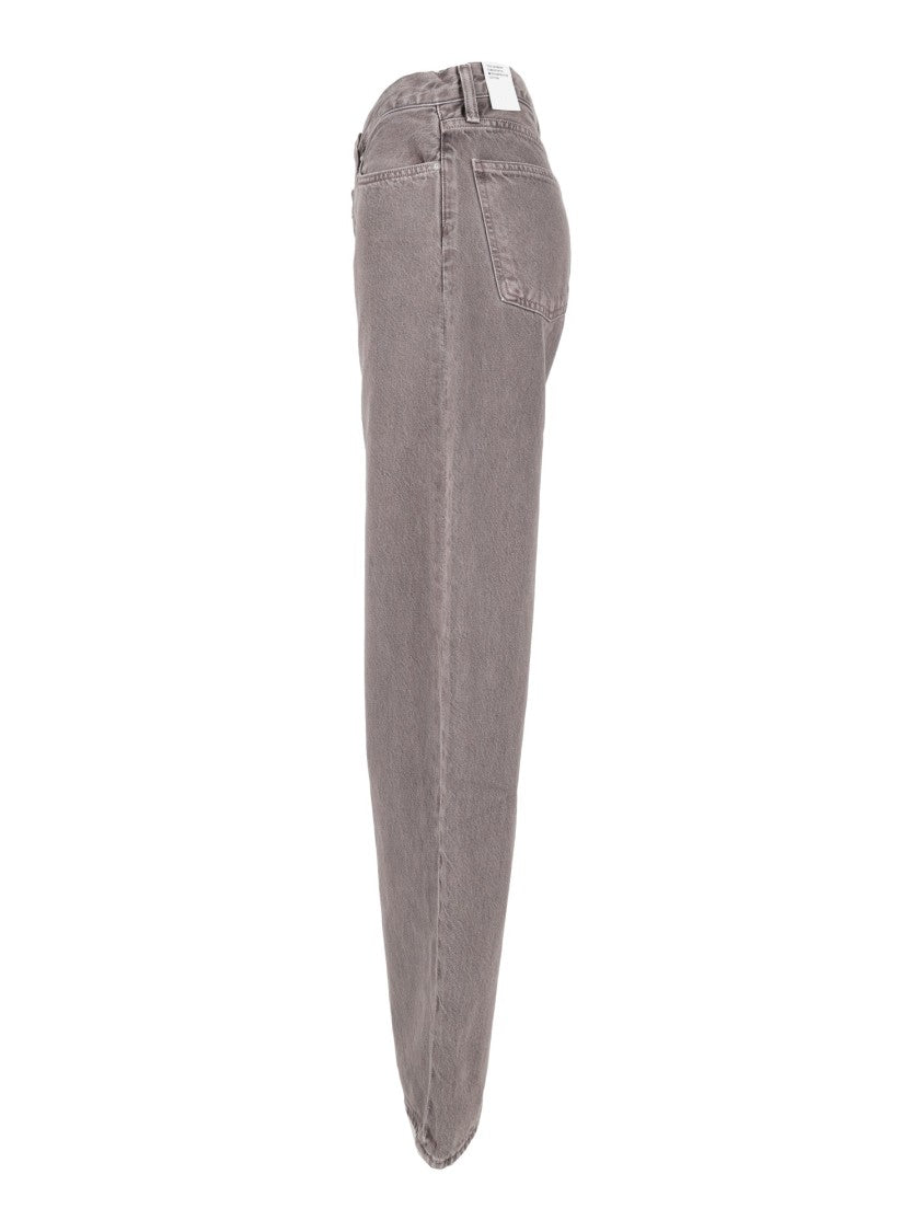 Agolde Wide-Leg Jeans With Criss-Cross Closure And Sculptural Silhouette