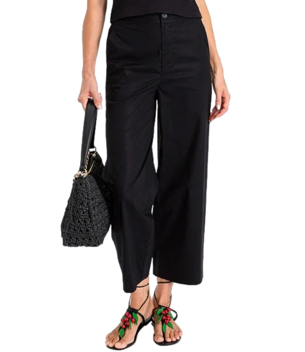 Twin-Set Wide-Leg Pants With Elasticated Back Waistband