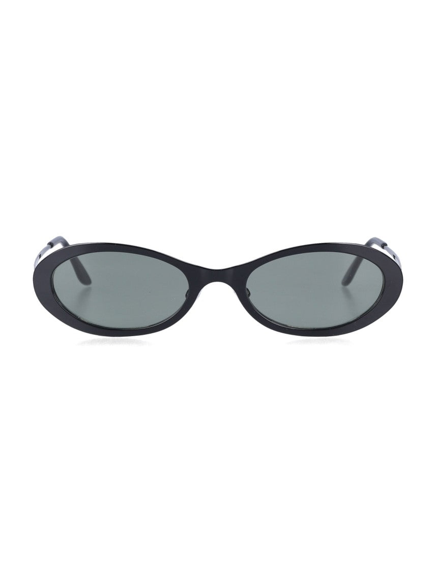 Our Legacy Black Tad Acetate Round Frame Sunglasses