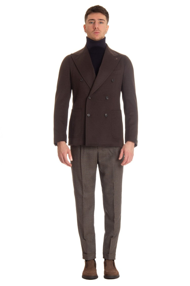 Tagliatore Double-Breasted Virgin Wool Jacket Pino Lerario Line