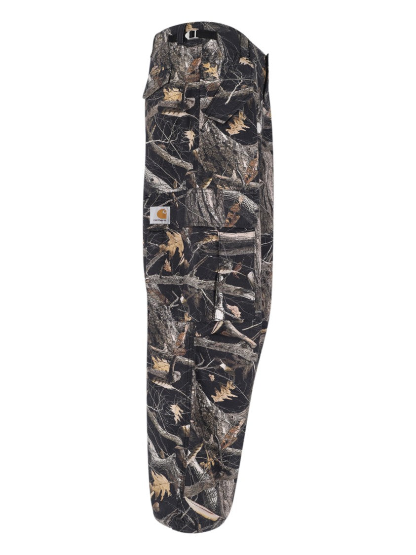 Carhartt Wip Multicolor Camouflage Osborn Cotton Straight-Leg Pants