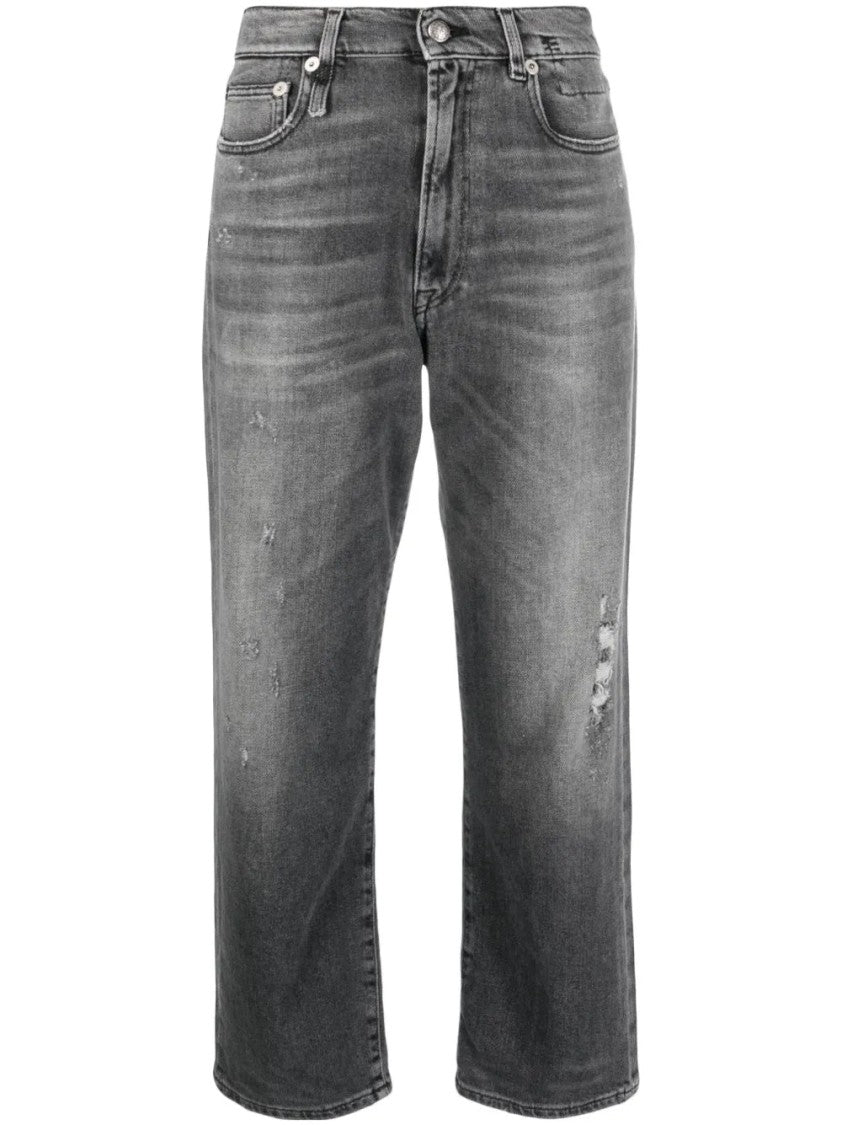 R13 Cropped Boyfriend Jeans
