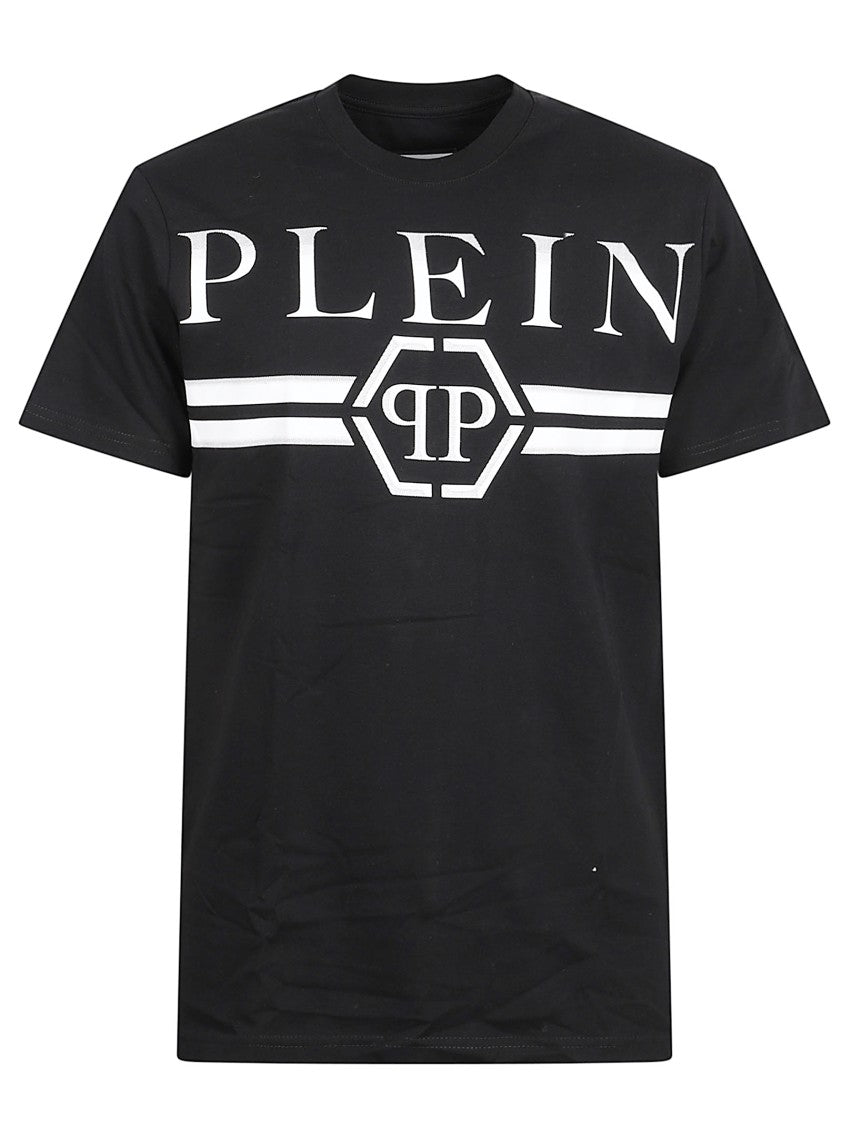 Philipp Plein Black Short-Sleeve T-Shirt With Bold Graphic Print
