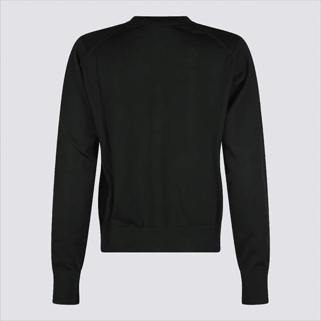 Maison Kitsuné Classic Wool Cardigan With Round Neckline And Embroidered Detail