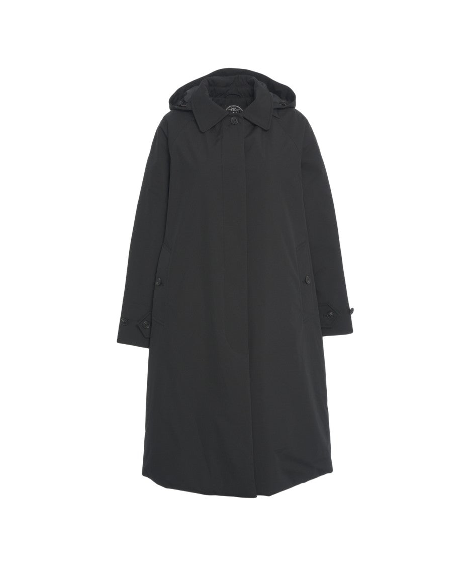 Save The Duck Long Streamlined Parka With Practical Hood And Plumtech Insulation