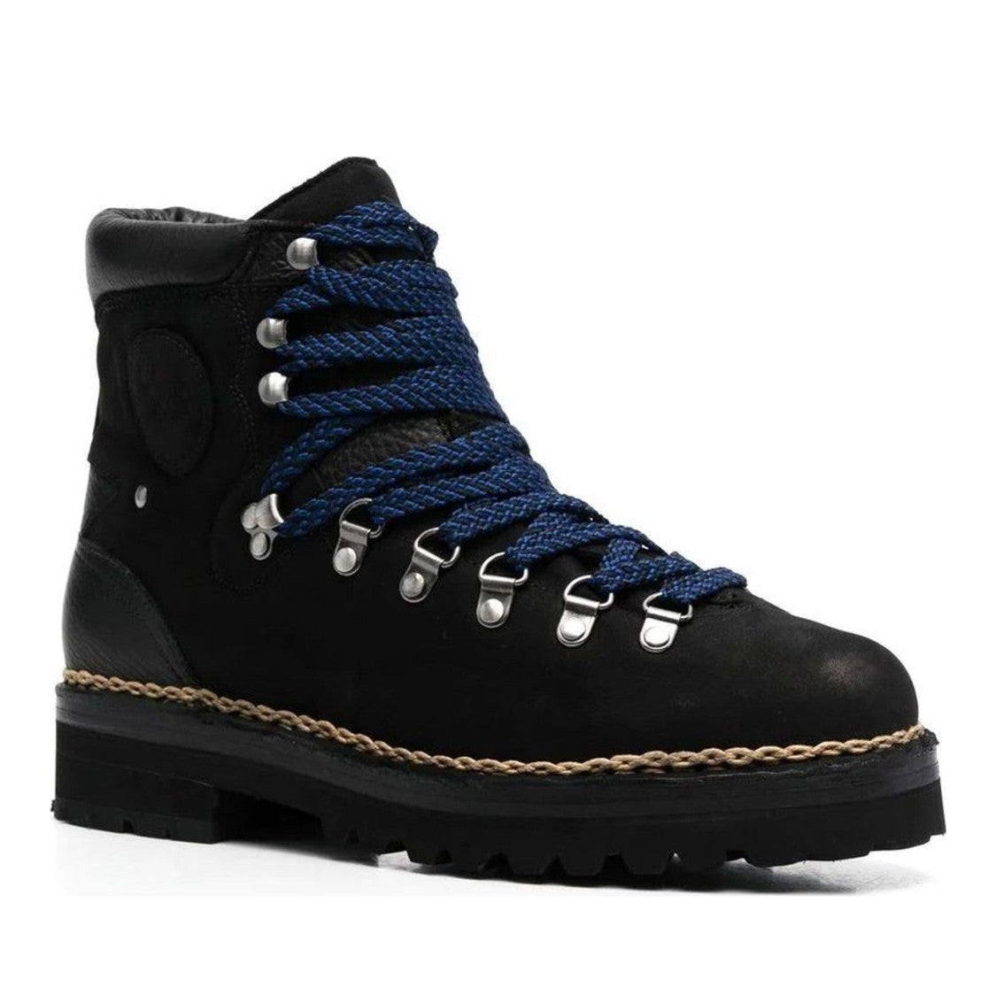 Polo Ralph Lauren Black Leather Mid-Cut Padded Collar Boots