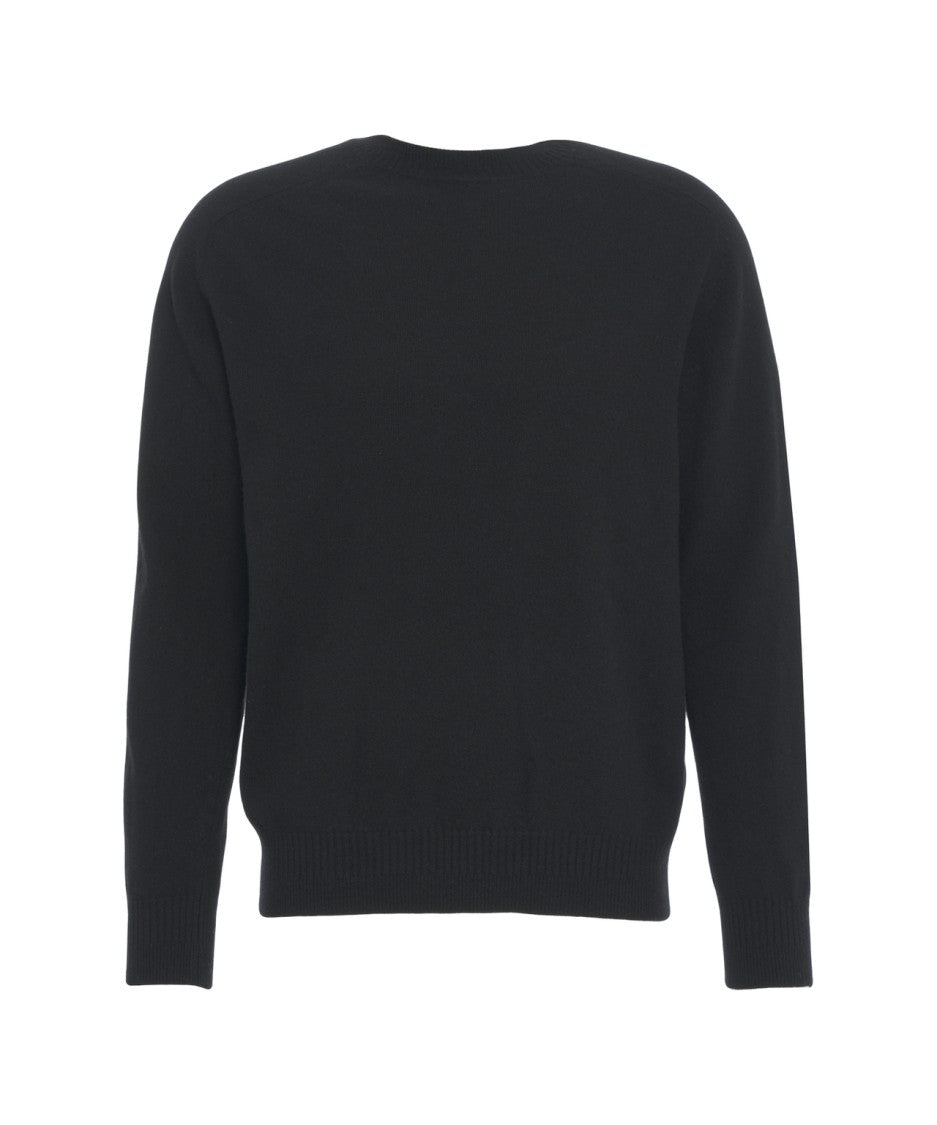 Grifoni Classic Black Wool Sweater