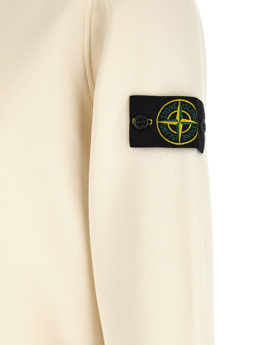 Stone Island Garment-Dyed Organic Cotton Sweatshirt With Crew Neck