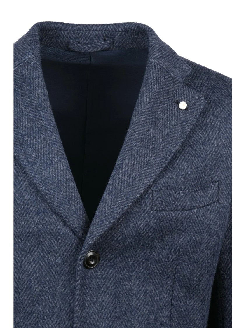Luigi Bianchi Blue Alpaca-Wool Coat
