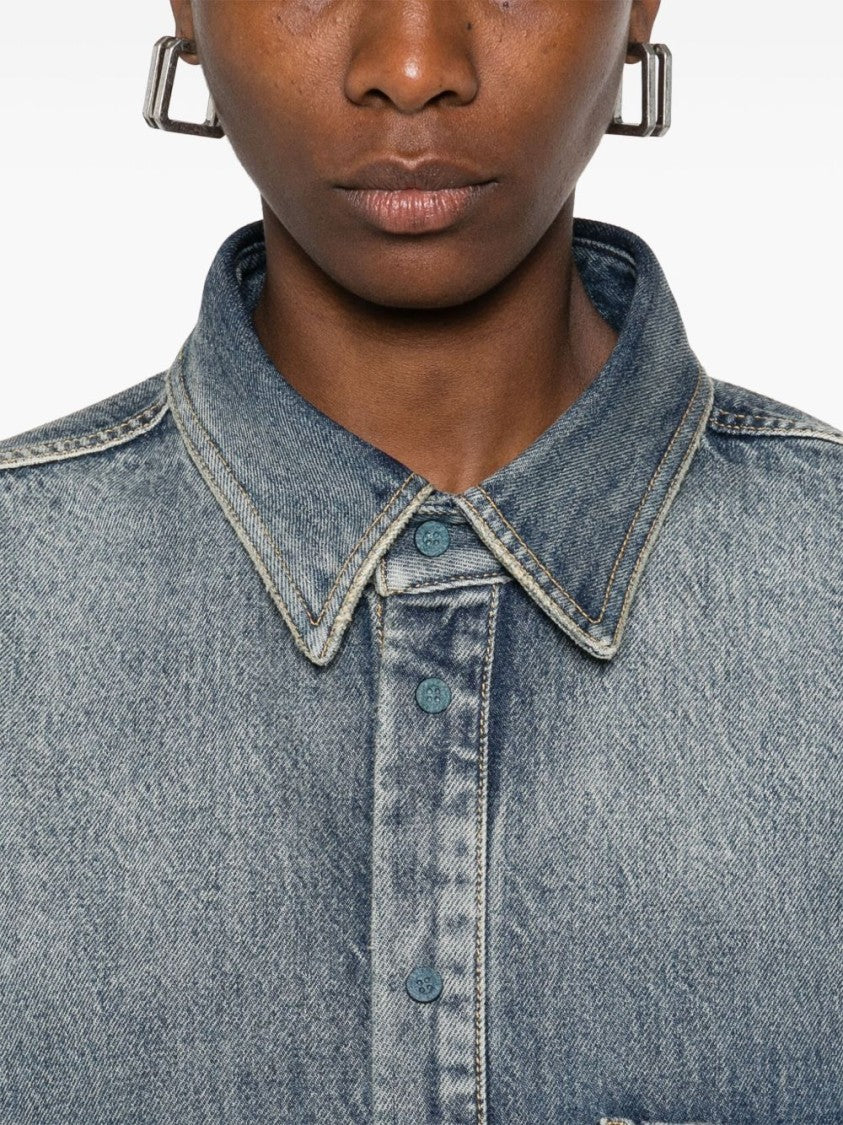 Balenciaga Washed Cotton Denim Shirt