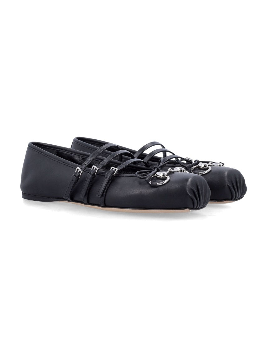 Gucci Horsebit Nappa Ballerina