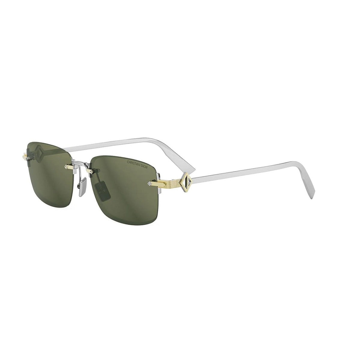 Dior Gold/Silver Cd Diamond S11u Rimless Sunglasses