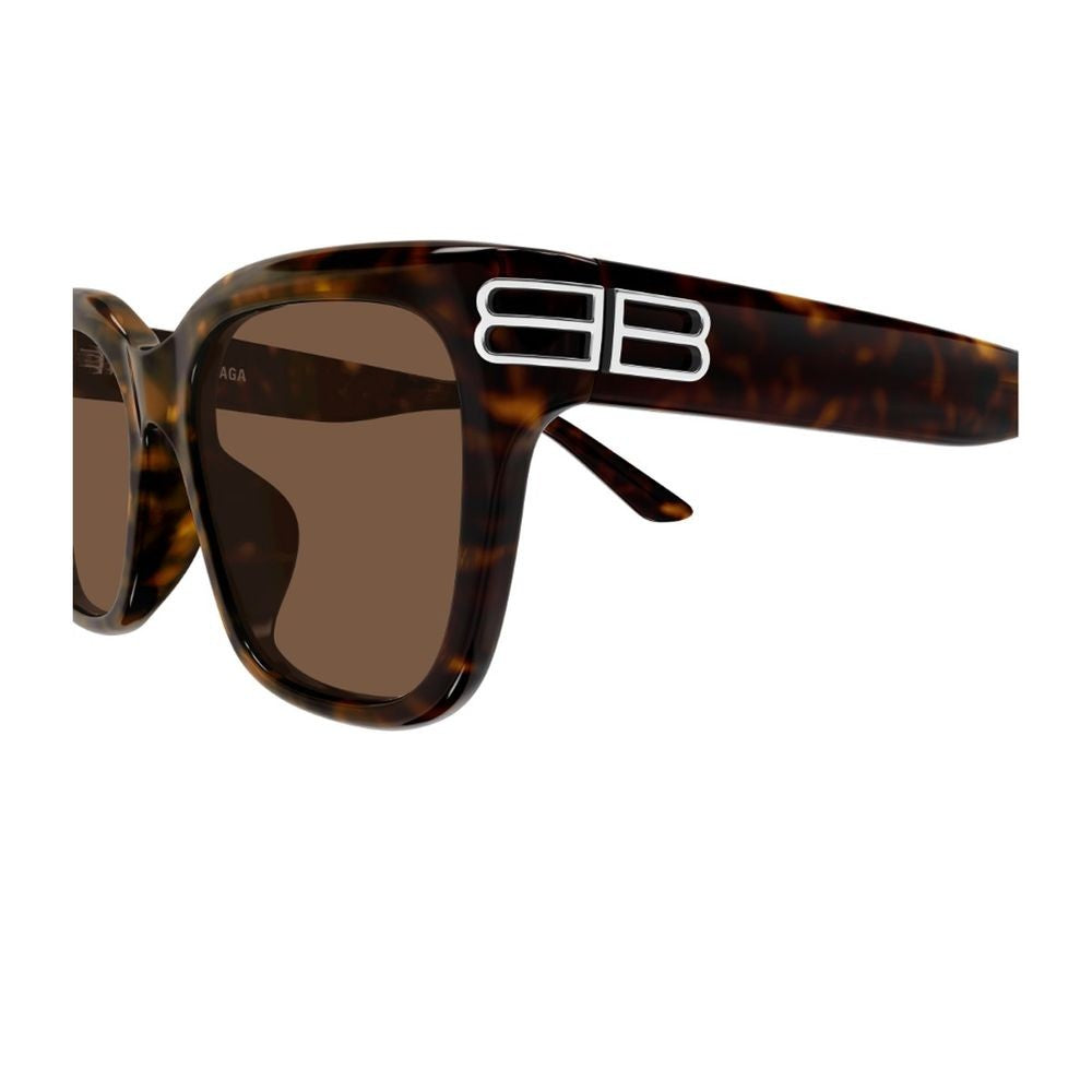 Balenciaga Bb0433sk Everyday Line Square Havana Sunglasses