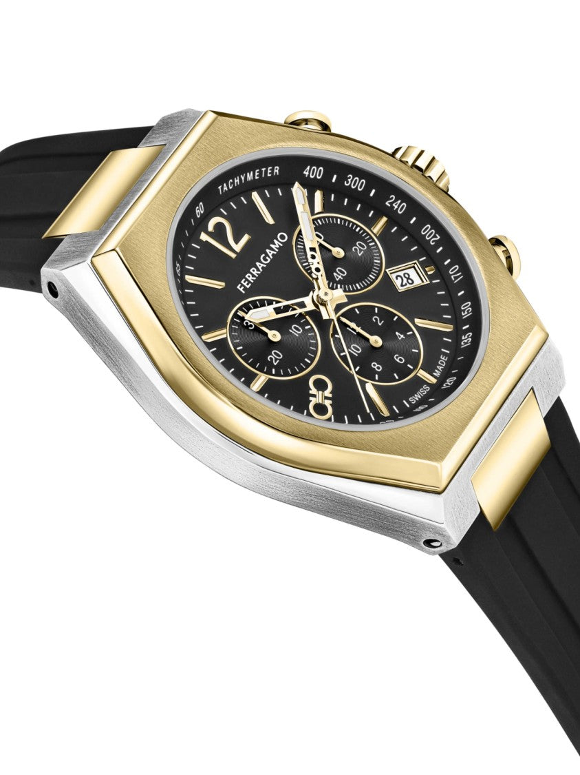 Ferragamo Tonneau 42Mm Chronograph Watch