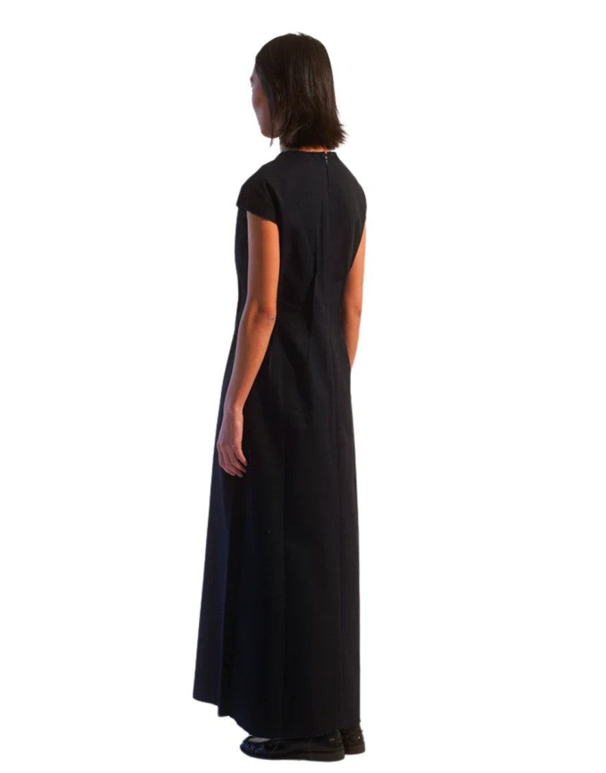 Cape Concept Càpe Concept Amata Oxford Dress In Deep Blue Japanese Cotton
