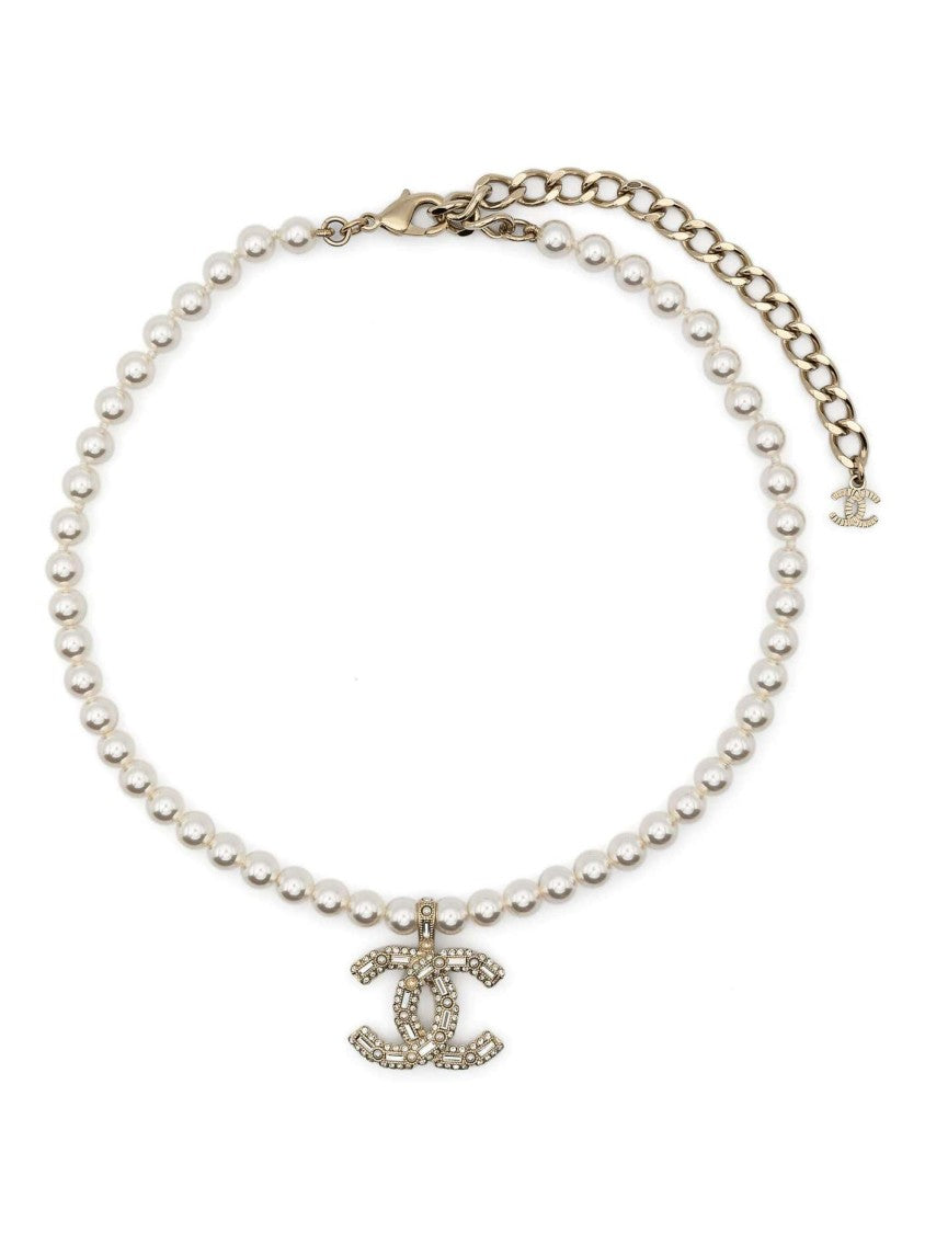 Chanel Logo Pendant Necklace