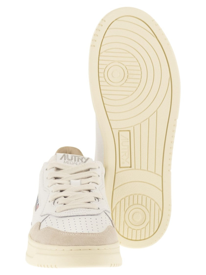 Autry Medalist Low - Leather And Suede Trainers