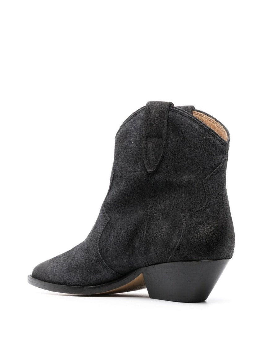 Isabel Marant Pointed Toe Ankle Boots With Western-Inspired Design