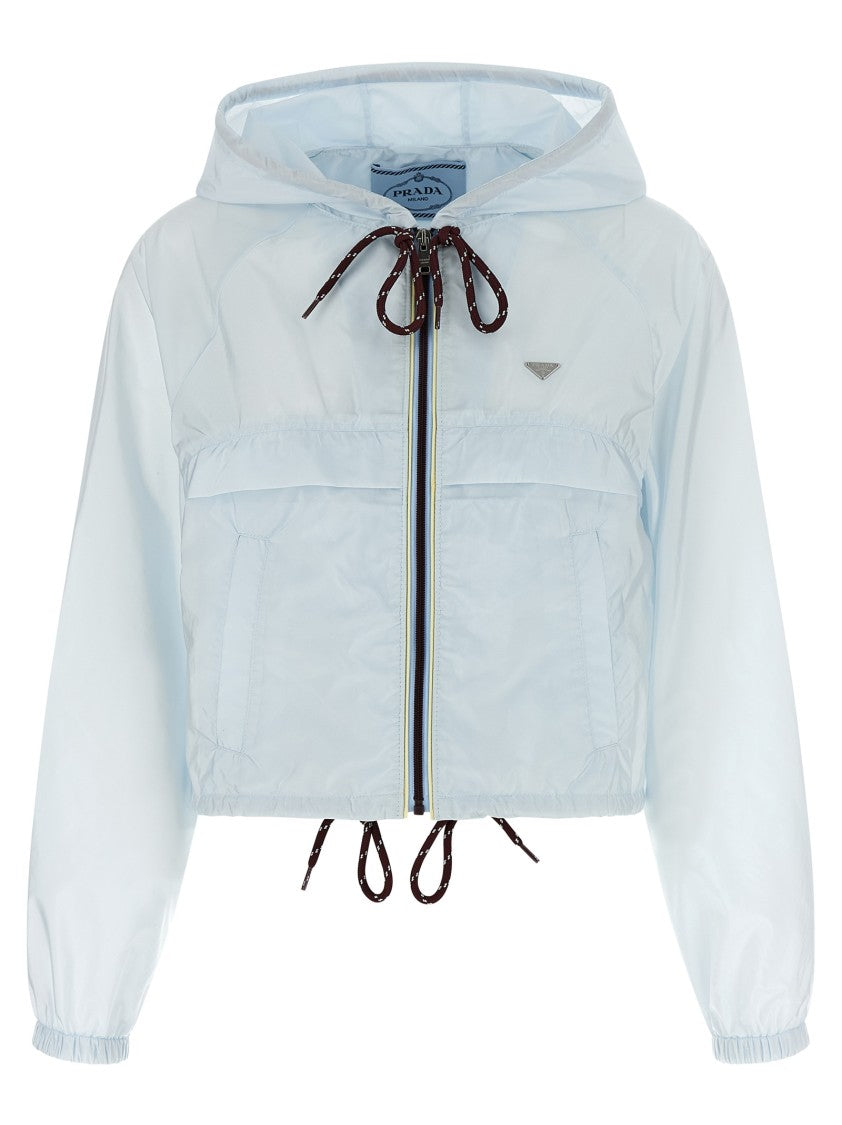 Prada Re-Nylon Feather Crop Jacket