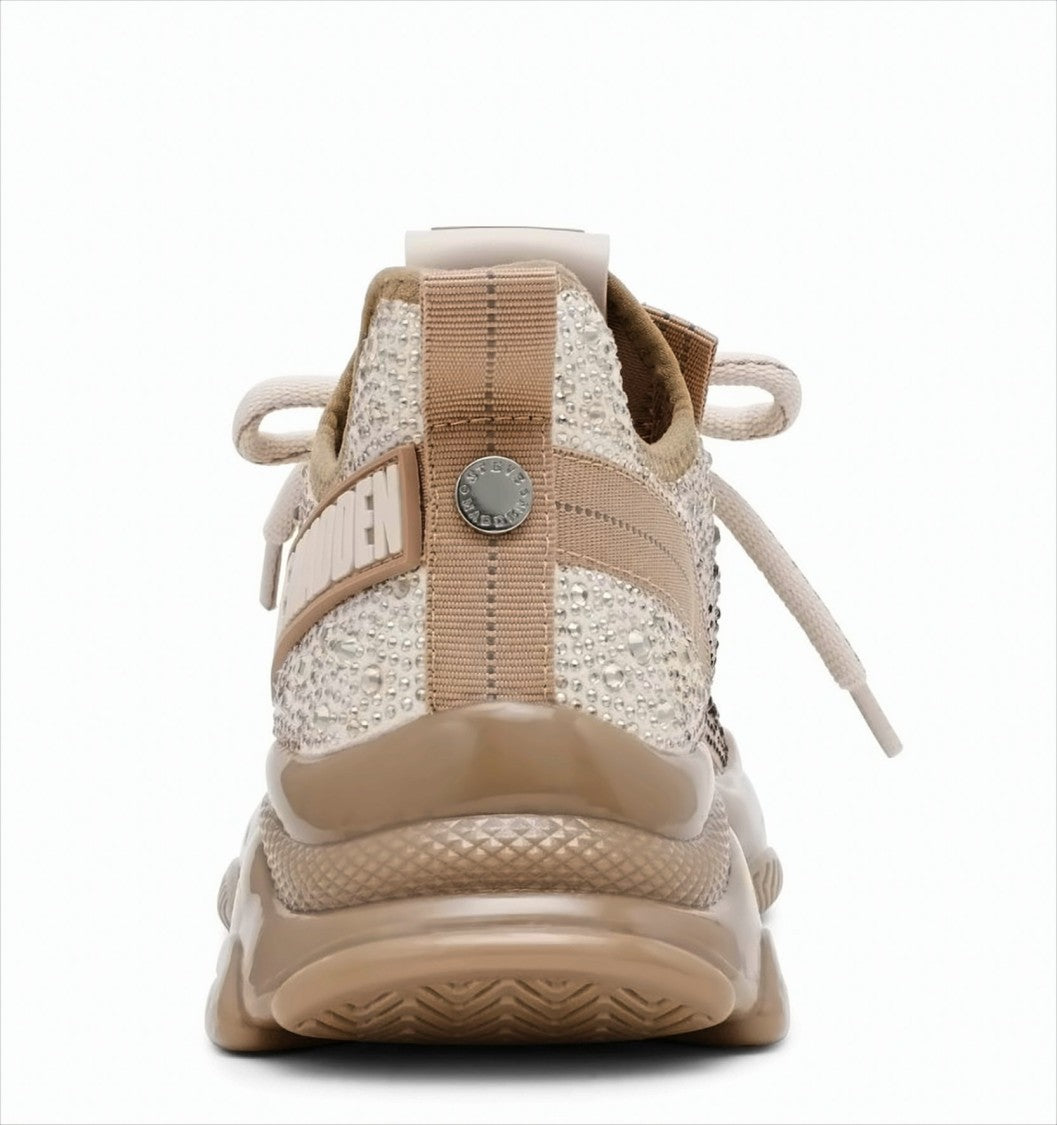 Steve Madden Sneakers With All-Over Appliques In Bronze, Gold