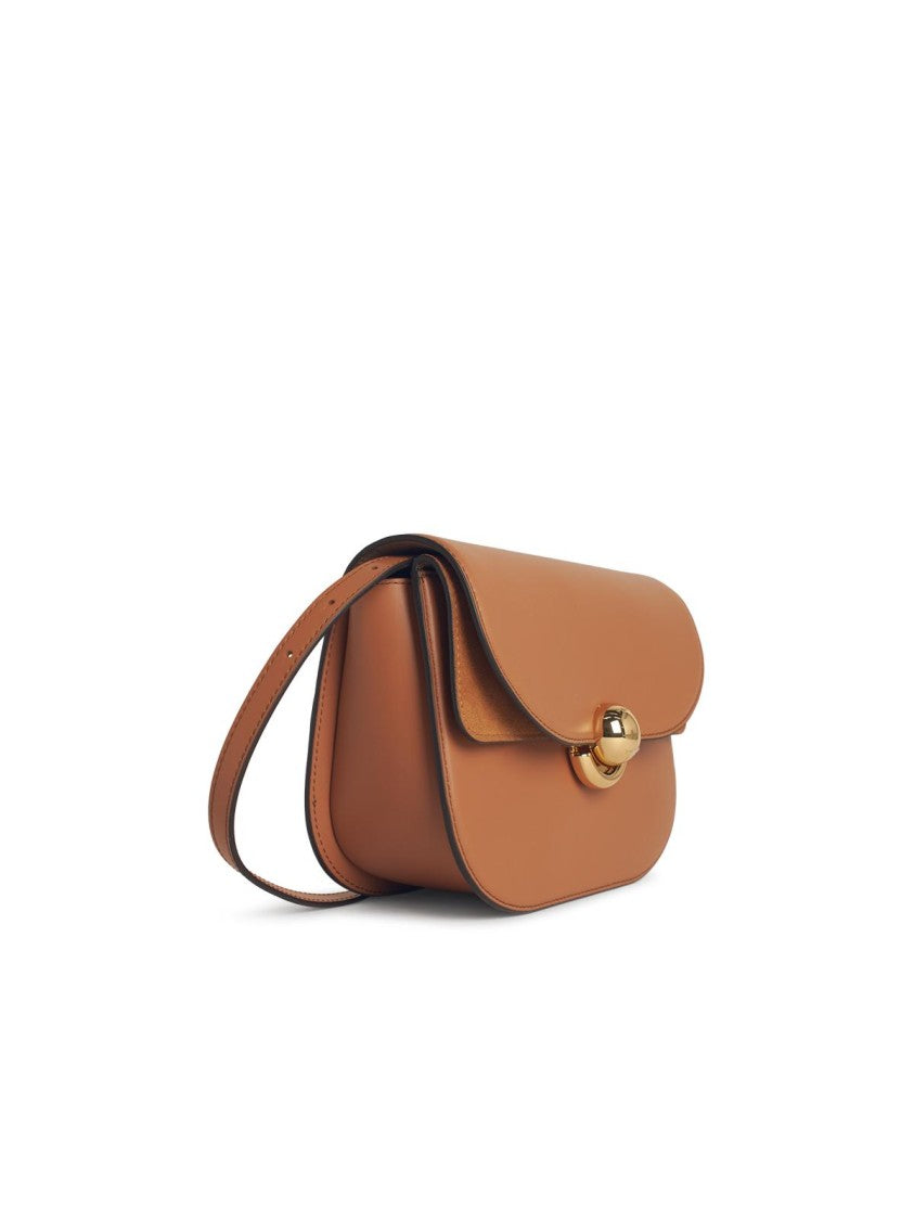 Furla 'Sfera' Small Brown Leather Crossbody Bag