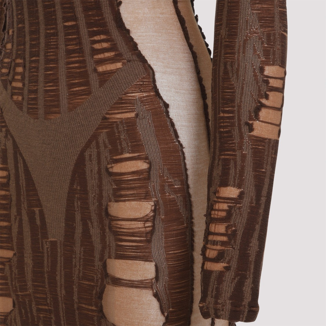 Diesel M-Calimera Brown Cotton Long Dress