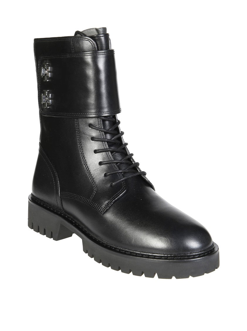 Tory Burch Turnlock Ankle Boot With Metallic Detailing